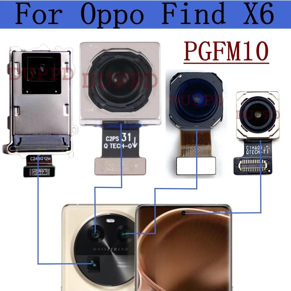 Front Rear Camera For OPPO Find X6 Original Periscope Telephoto Wide View Back Main Camera Module Flex Cable