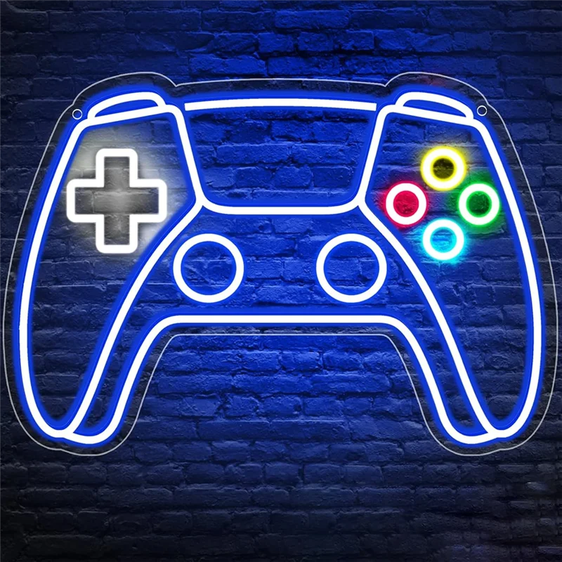 

【HAPPYH】Room Decor For Boys-LED Lights Signs, Adjustable Brightness USB Powered Neon Sign For Gamer Wall Decor Bo