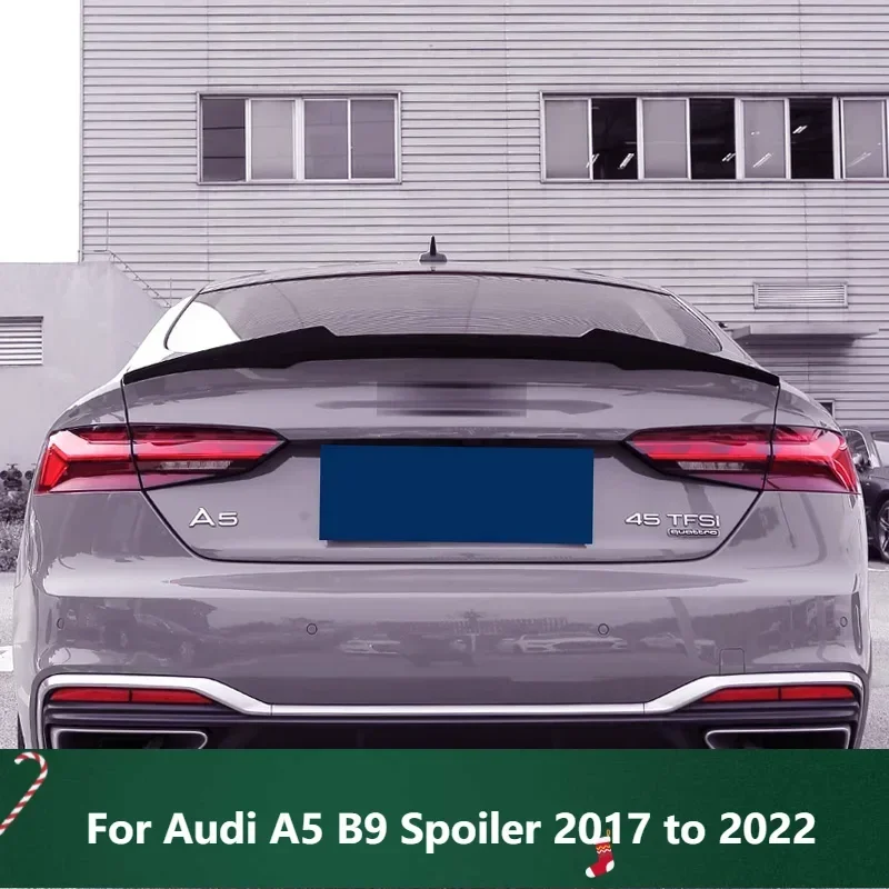 

New！ Rear Wing for Audi A5 B9 Spoiler 2017 to 2022 4 2 DOOR Car Tail Fin Accessories Easy installation