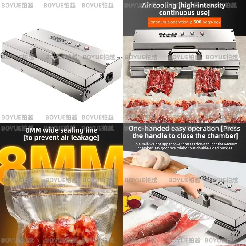 Automatic Food Vacuum Sealer Machine Commercial Grade Fresh Keeping Packaging Device for Household Kitchen Storage