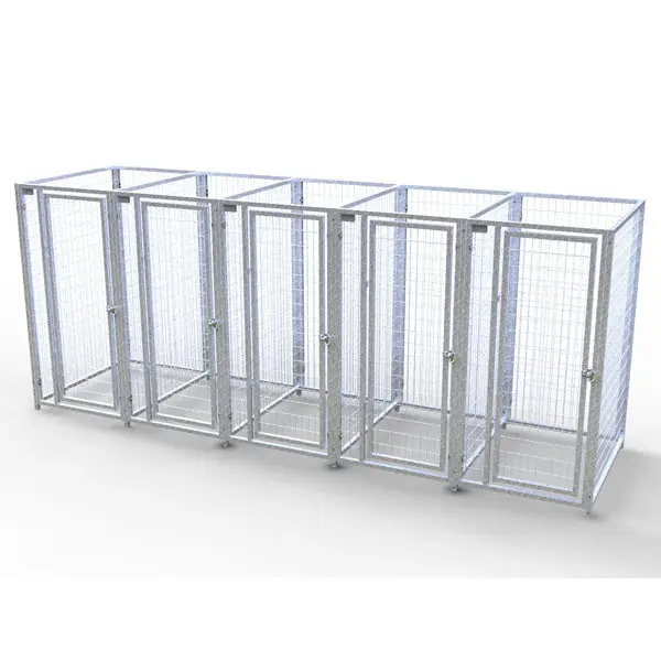 

Wholesale Metal Chain Link Dog Kennel Snap Button Closure Pet Cage Dog Enclosure House