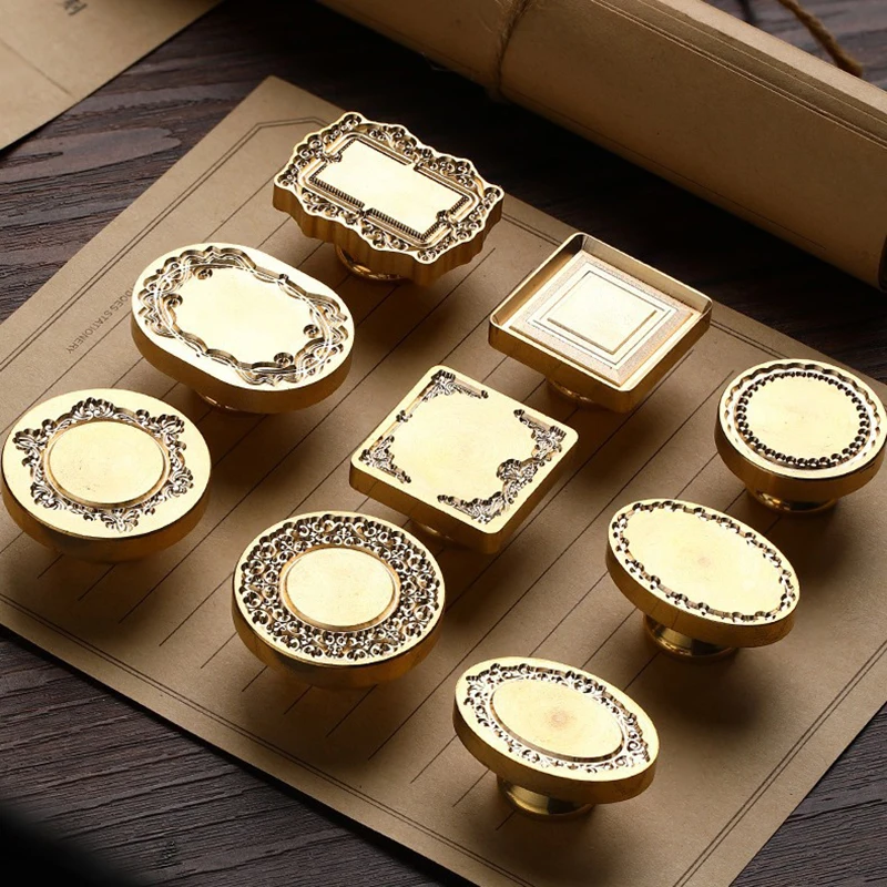 Wax Seal Stamp Head Photo Frame Vintage Hold Photos Sealing Stamp Head DIY Cards Envelopes Wedding Invitations Scrapbooking