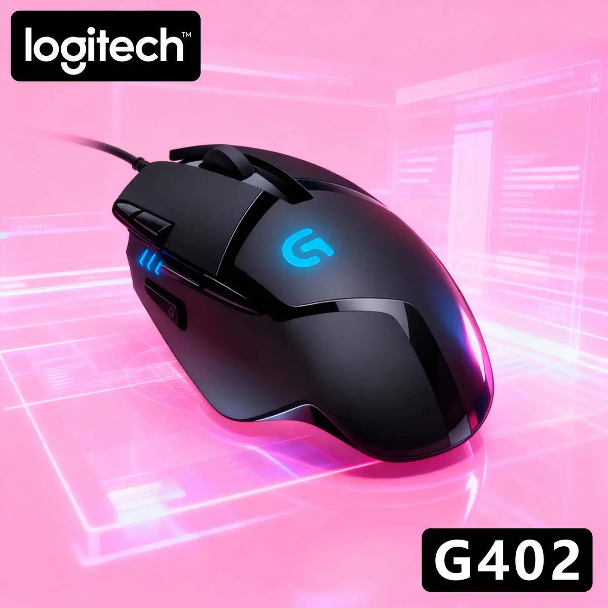 

Проводная мышь Logitech G402, киберспортивная игра, посвященная редактируемым макрокомпьютером, настольным ноутбуком, ест курицы CSGO