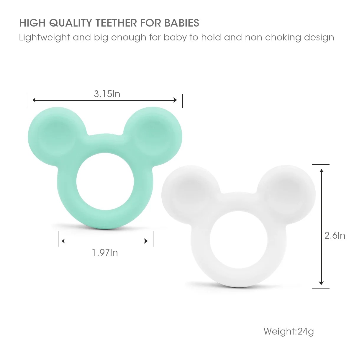 10Pcs Cartoon Mickey Silikon Beißring Baby Food Grade Pflege Geschenk BPA Frei DIY Baby Zahnen Beißring Spielzeug Zubehör Ring