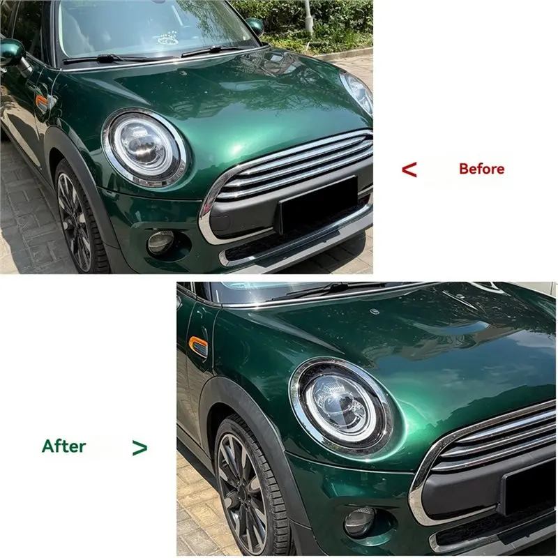 Classy-Front Headlight Eyebrows Cover For BMW Mini F55 F56 F57 2014-2024 Eyelids Trim Exterior Accessories