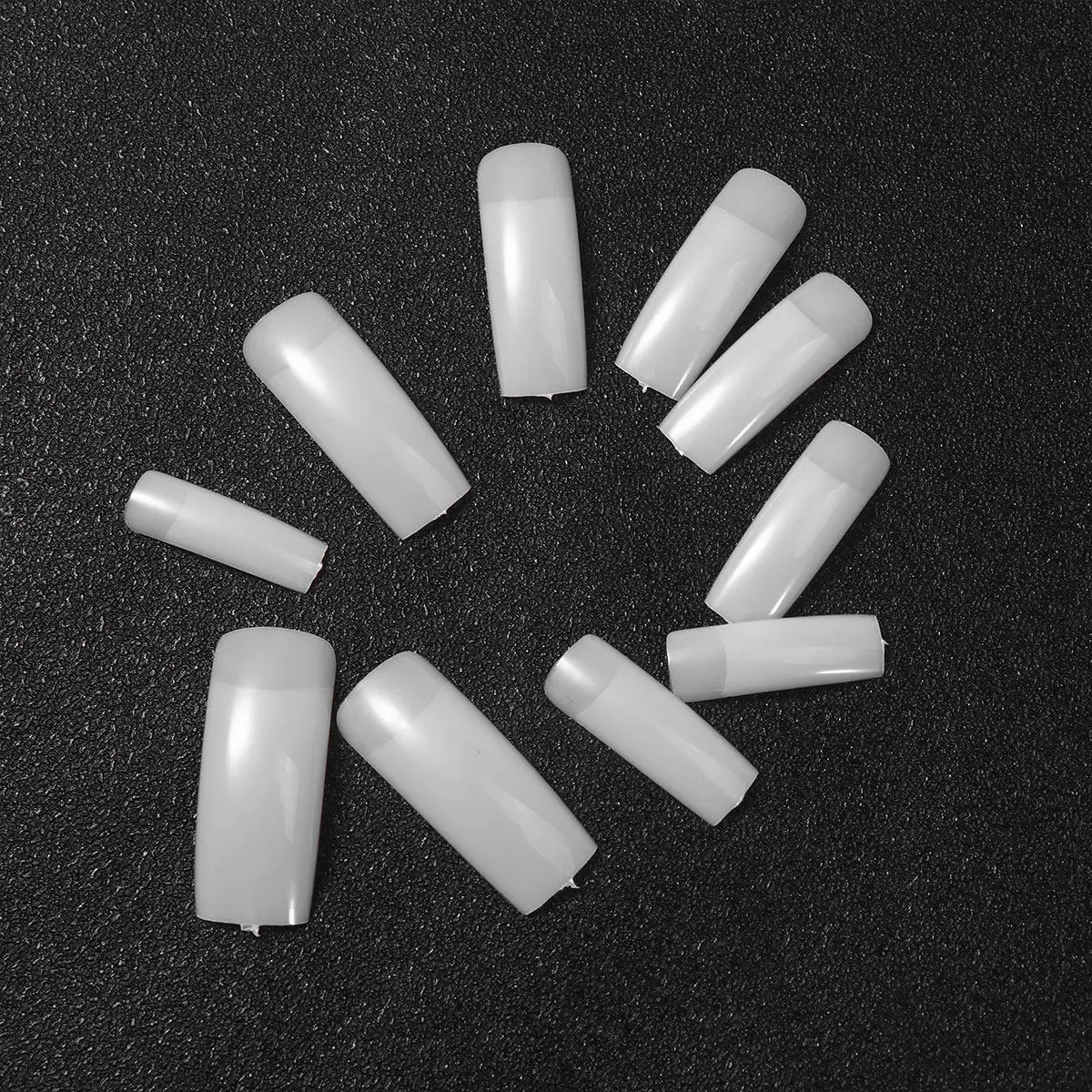 

Набор из 1000 французских накладных ногтей: натуральные прозрачные толстые искусственные ногти для вечеринок, дней рождения и праздников, полузакрепляемые