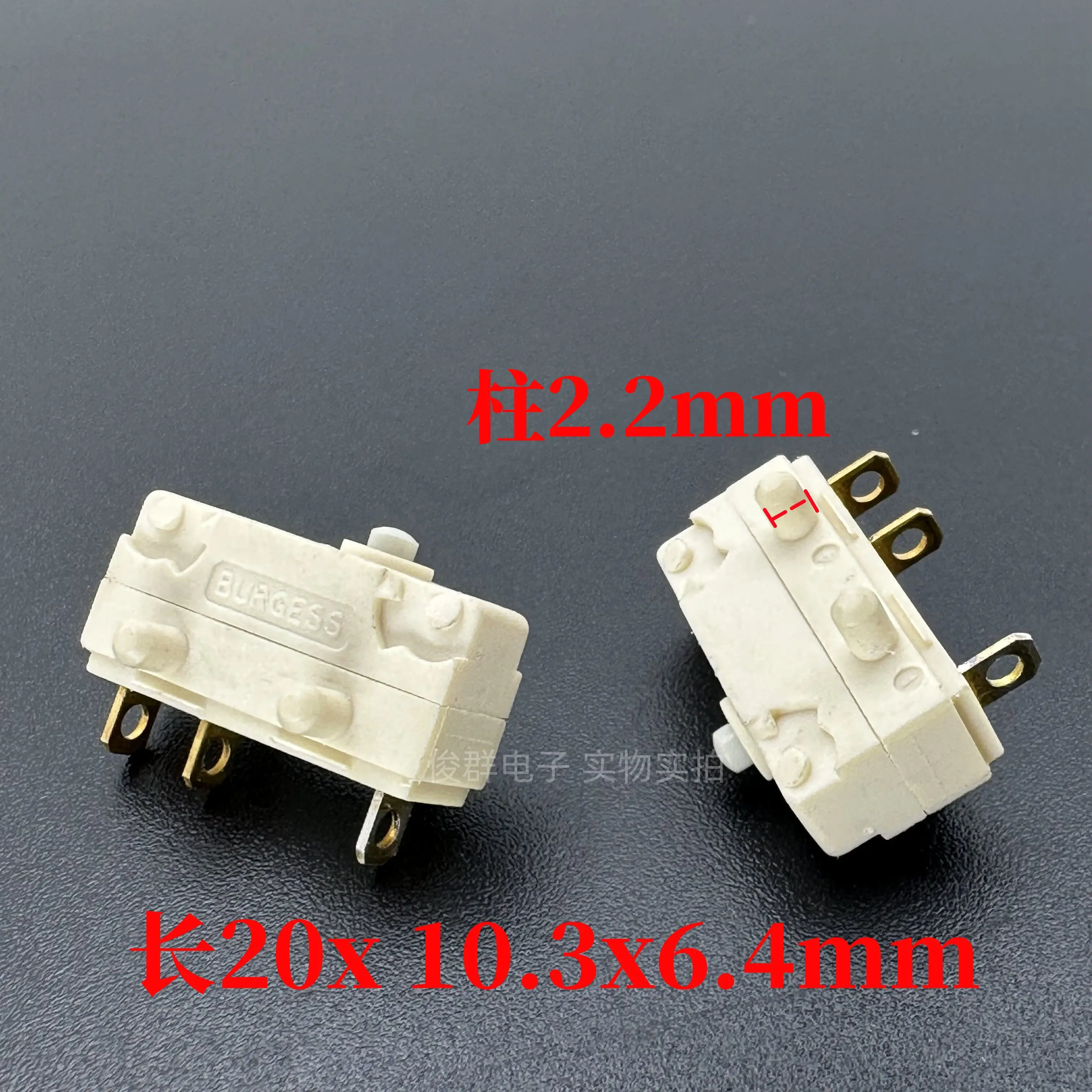 2pcs/ V4NT micro switch 3 feet with fixed column travel limit detection reset button