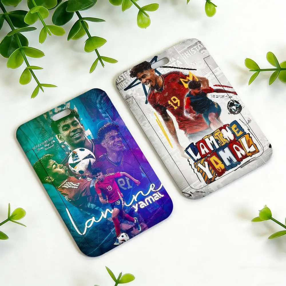 Football L-Lamine Y-Yamal ID Card Holder Neck Strap Pendant Door Holder Lanyards Keychain Work Credential Case Gift