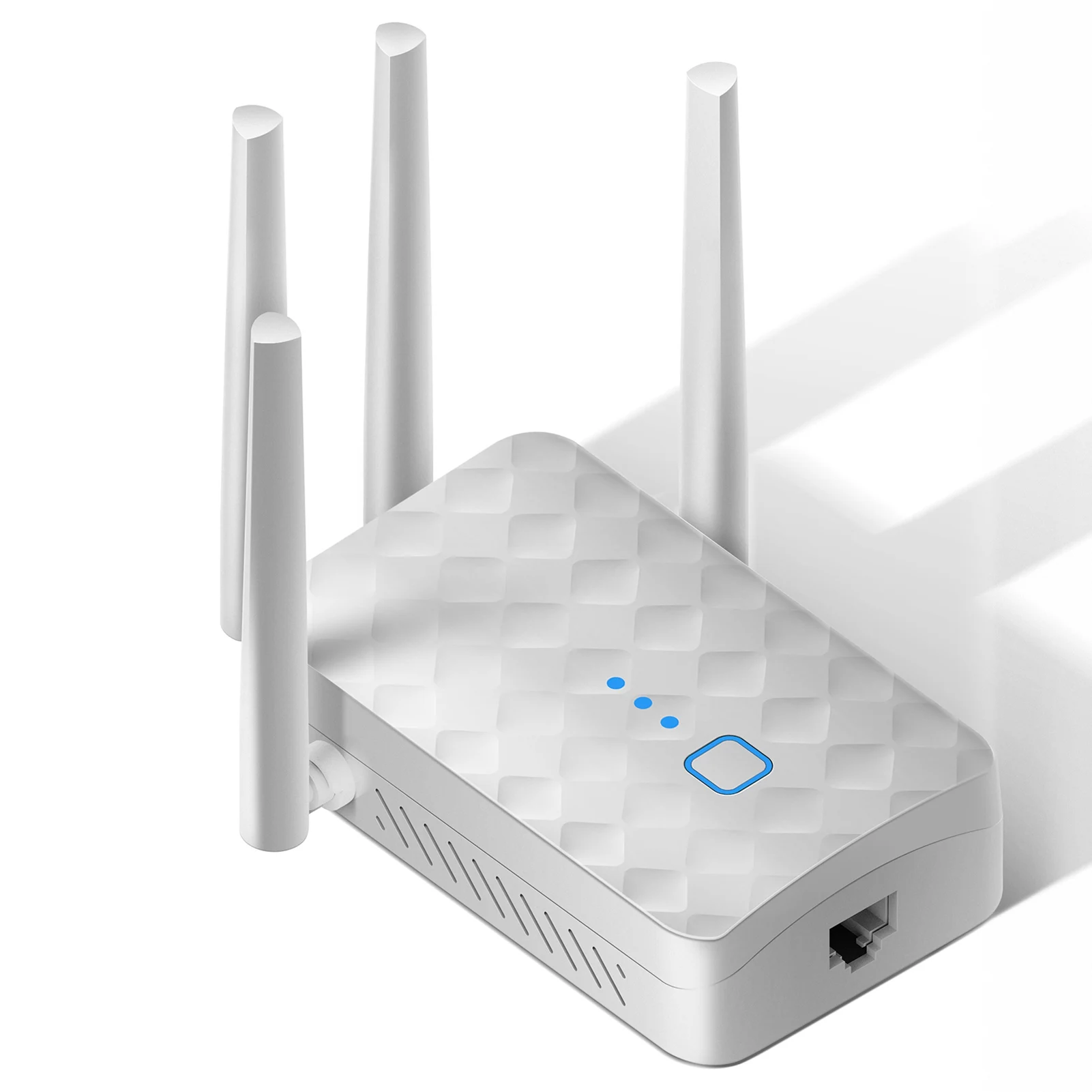 Wireless Fidelity Extender Covers Up To 100m White Wireless Signal Amplifier 2.4GHz 300Mbps Repeater WLAN LAN Ports for Office