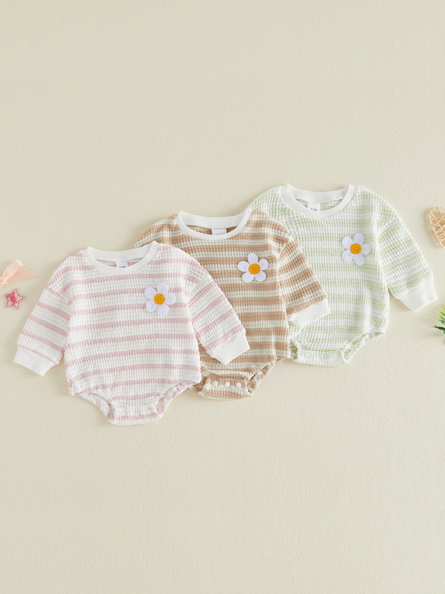 Flower 3 D 3 D Flower Sweatshirt Striped-Sweatshirt Long Girl Long With Latest Flower 3 D Baby Girl Long