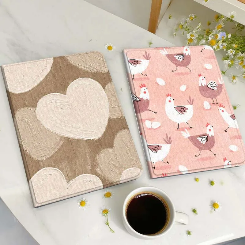 

Cartoon Heart Pattern Art Gift Tablet Case For Huawei Honor MatePad MediaPad Air 5 6 7 11 V6 V7 V8 V9 X9 X8 T10 T10s C5e T5