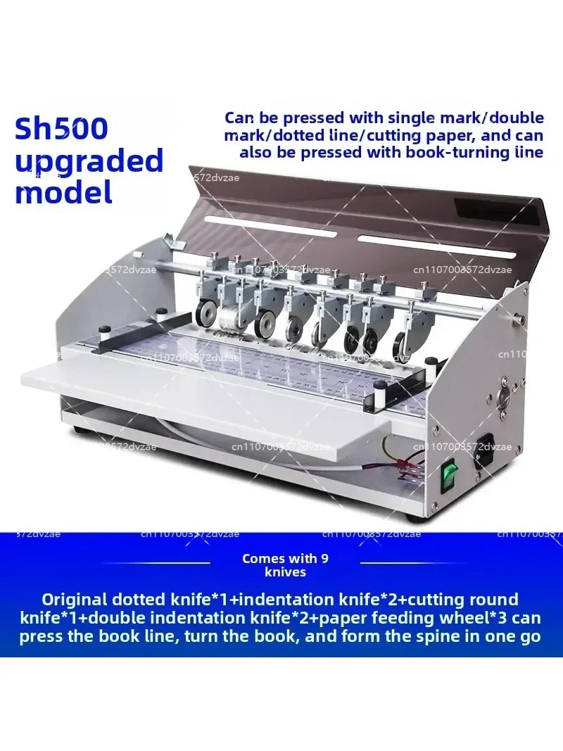 Upgrade H5000 Electric Creasing Machine Dotted Rice Line Flip Book Line Book Spine Line Creasing Tool for Binding And Document P