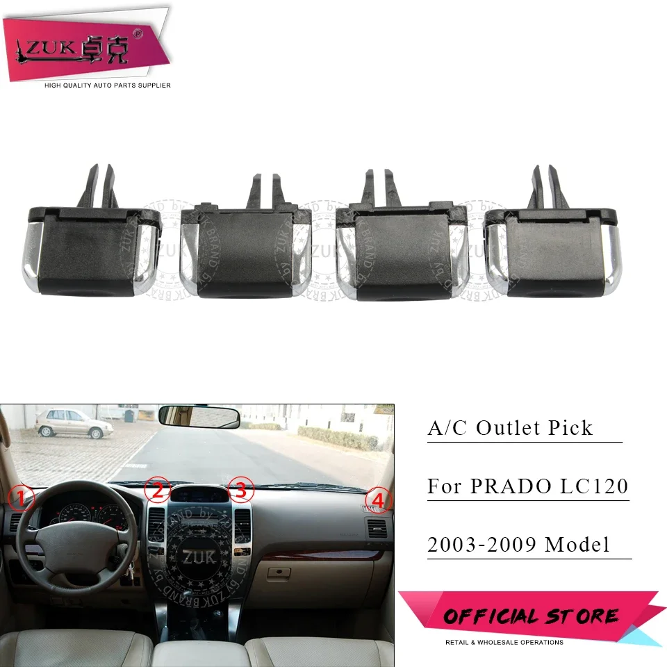 Car Air Conditioner Outlet Pick A/C Conditioning Vent Grille Clips Tab Repair Kit For Toyota Land Cruiser Prado 120 2003-2009