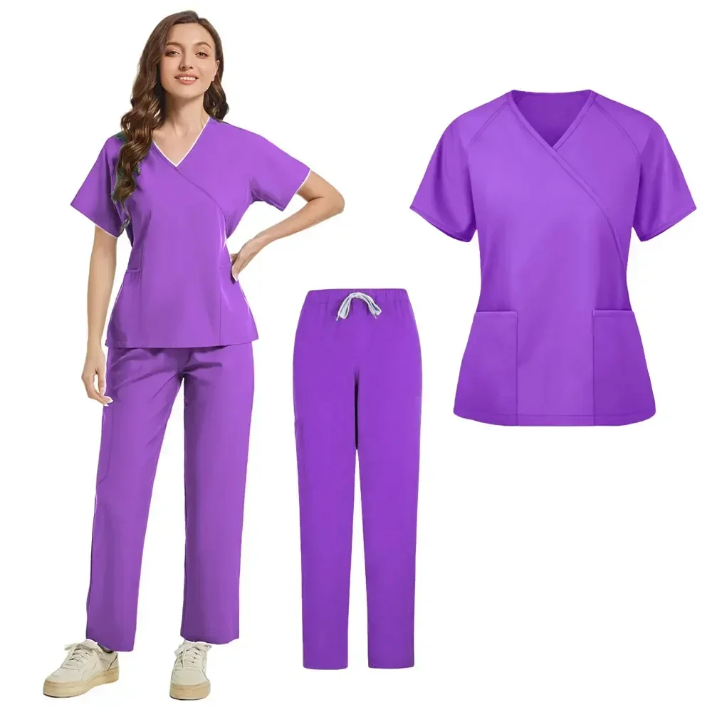 Uniformes Médicos Femininos, Conjuntos de Esfrega, Acessórios de Enfermagem, Salão de Beleza, Roupas de Trabalho Spa, Fato Cirúrgico, Laboratório, Hospital