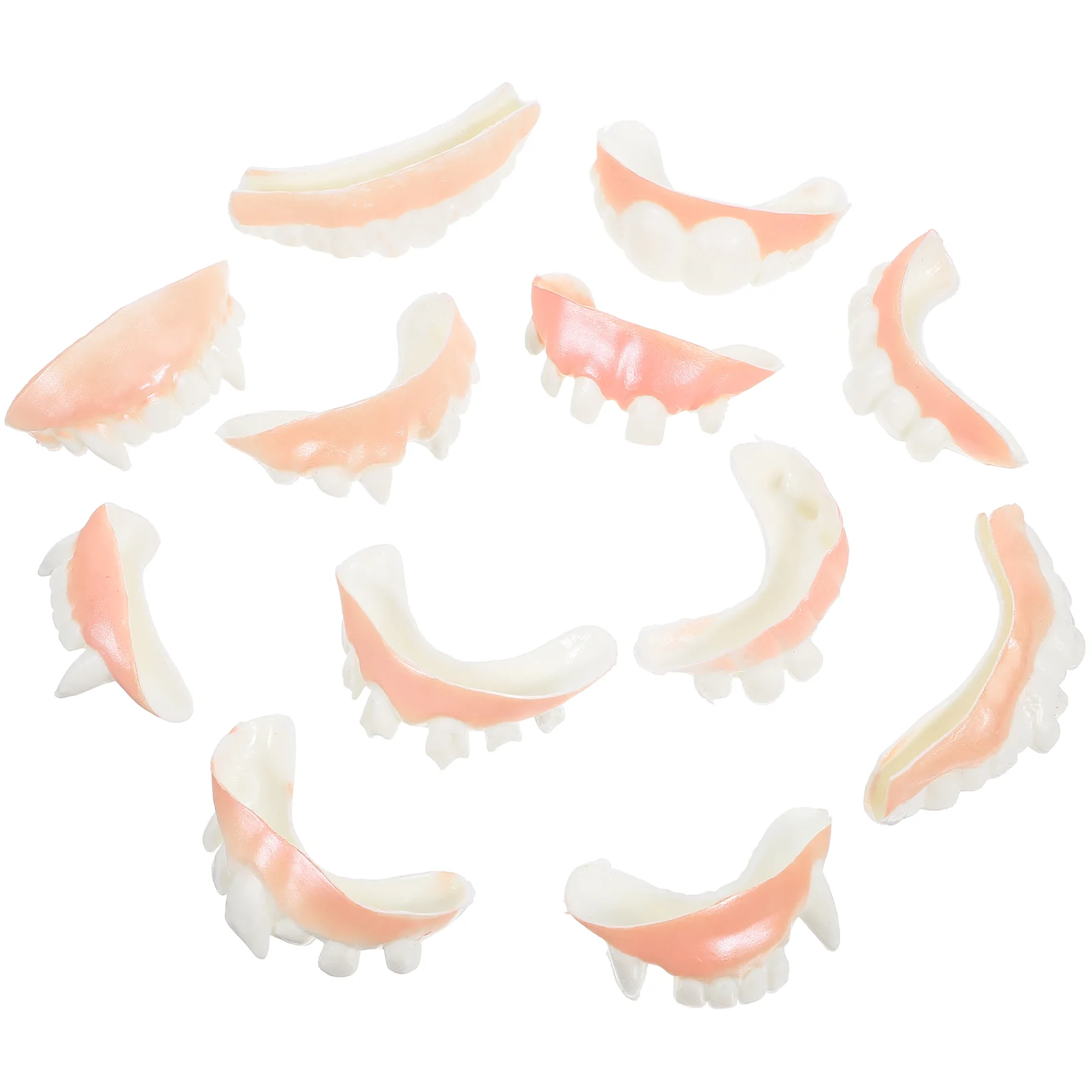 24 Pcs Halloween Dentures Costume Vampire Teeth Costumes Fake Funny Plastic For Adults Toy