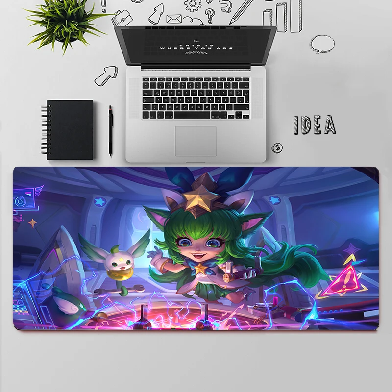 League of Legends Star Guardian Gaming Mouse Pad Grande Mouse Pad PC Gamer Tapete de Mouse de Computador Grande Mousepad XXL Teclado Tapete de Mesa