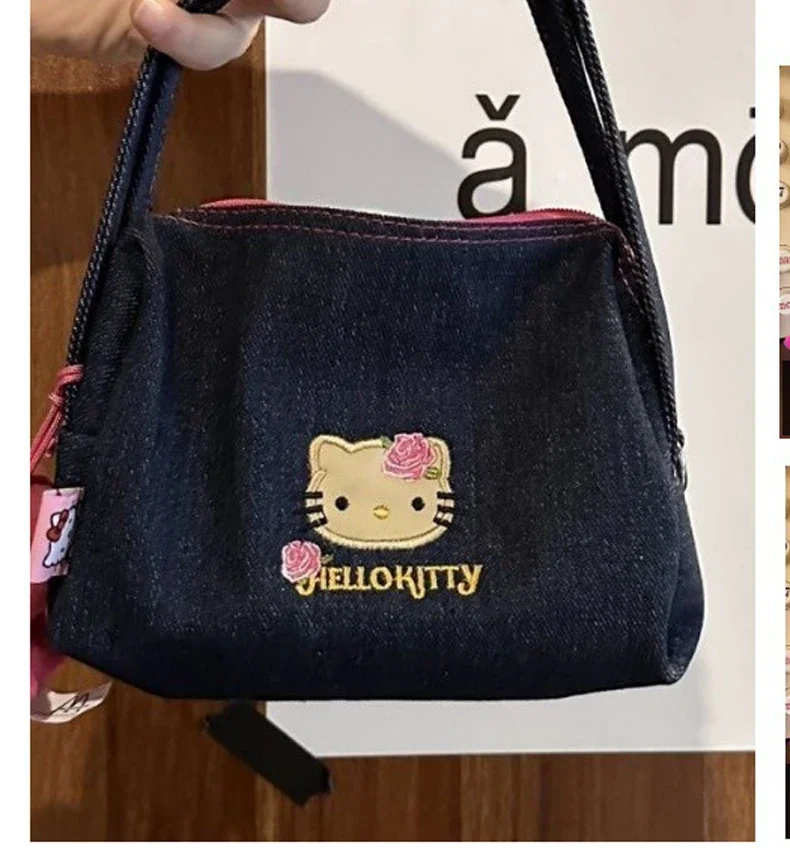 كارتون مرحبا كيتي حقيبة مستحضرات التجميل التطريز لطيف أنيمي الشكل Kawaii كاوبوي حقيبة يد اثنين من الأغراض لطيف هدية عيد ميلاد