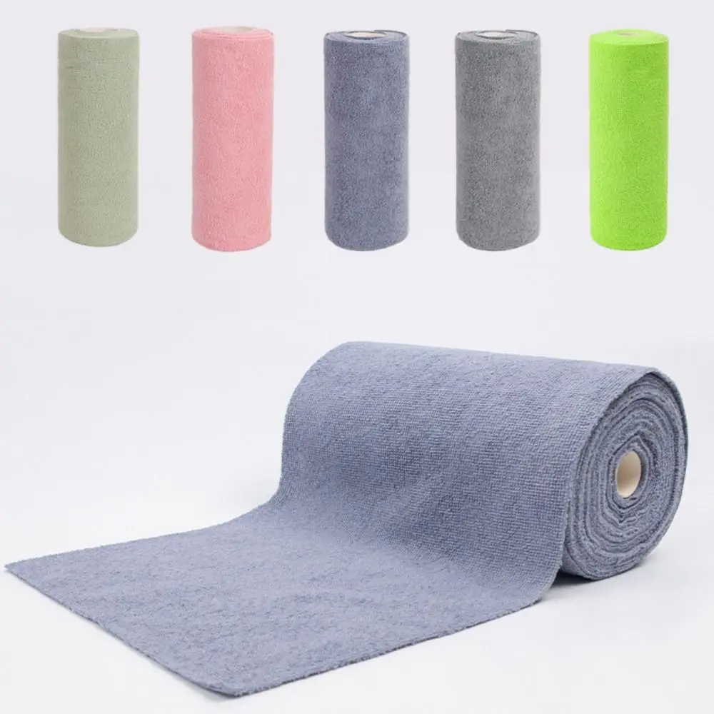 20PCS/Roll Microfiber Towel Absorbent Kitchen Cleaning Dishcloth Non-stick Oil Dish Rags Napkins Tableware Home Cleaning Towels