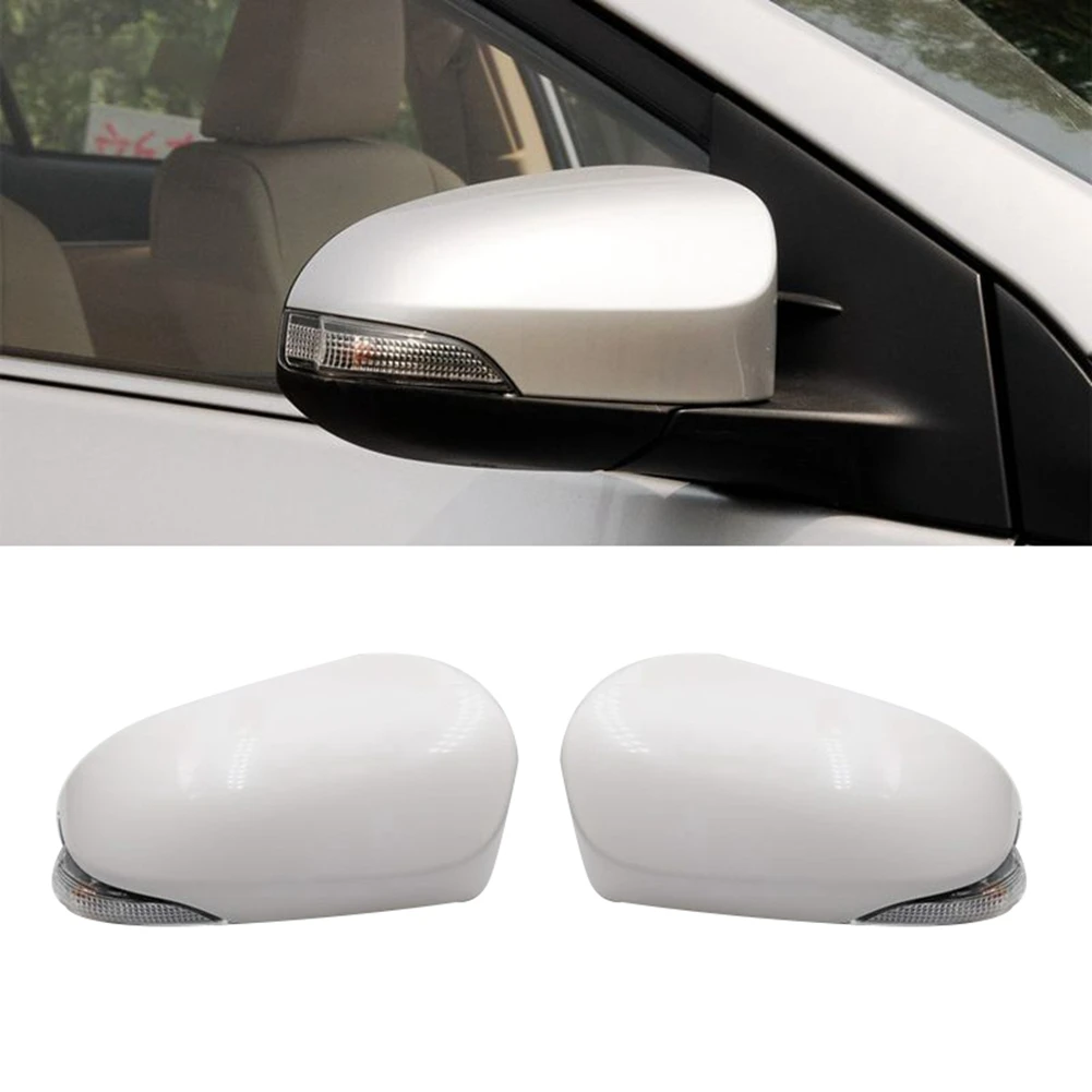 Car Front Left Rear View Mirror Cover Cap with Turn Signal Flashing for Toyota Corolla 2014 2015 2016 2017