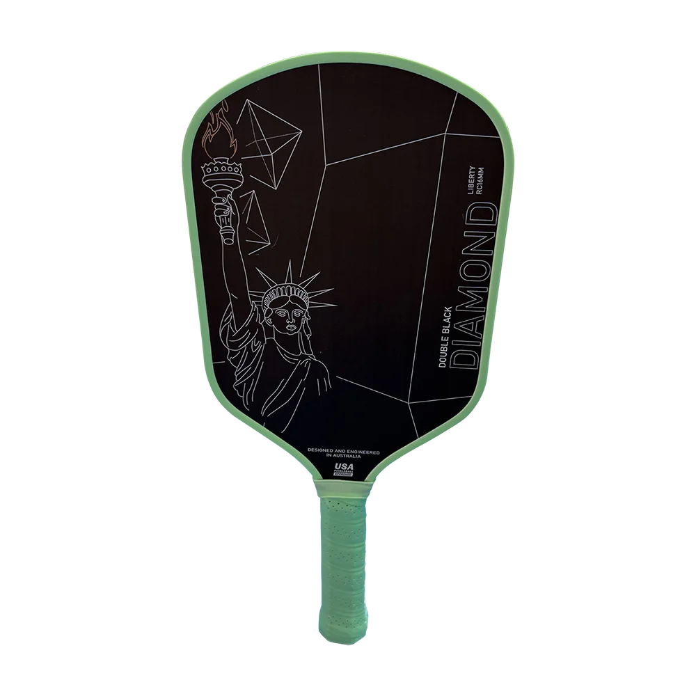 Paleta de Pickleball termoformadora RC de 16 mm con doble diamante negro aprobado por estándar de USAPA