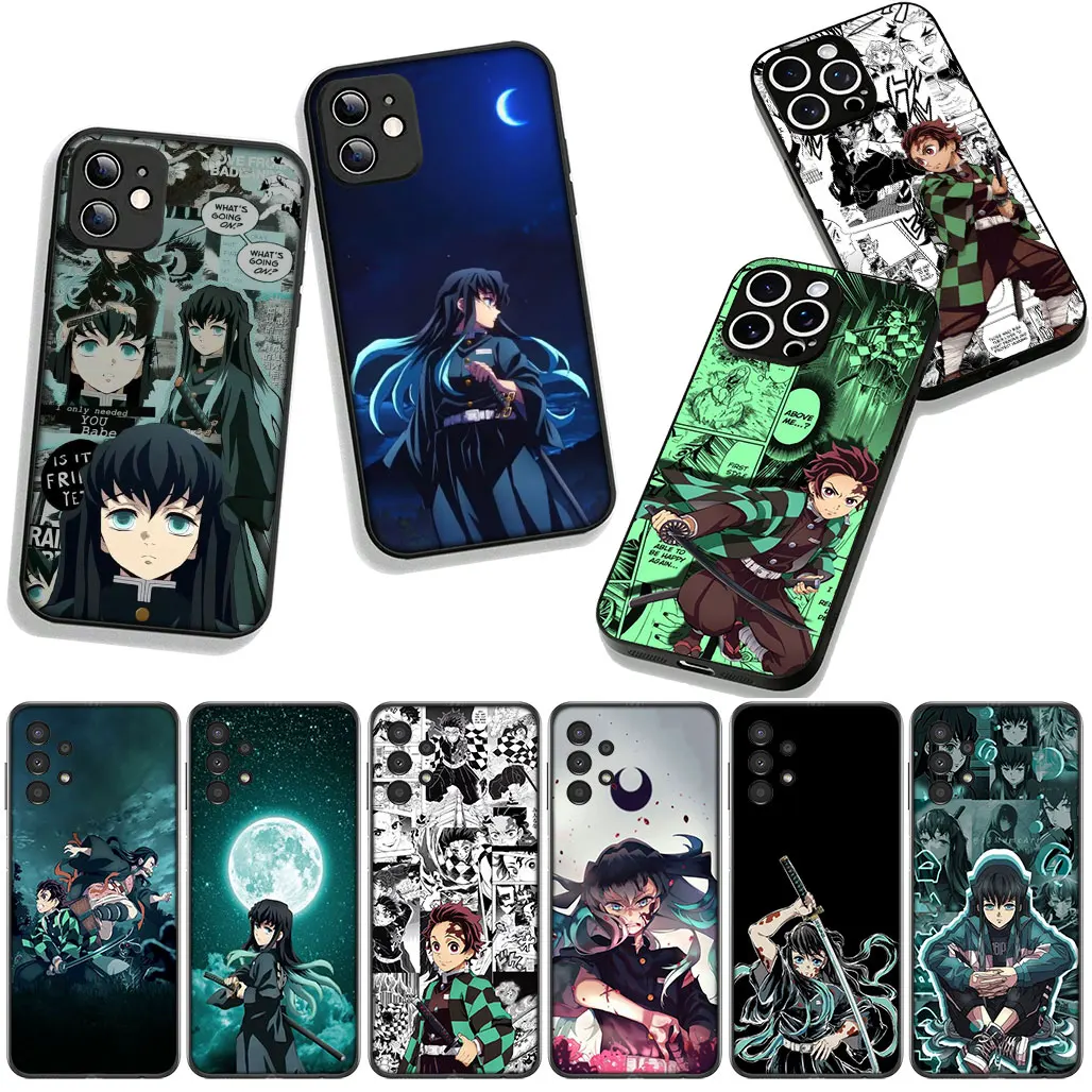 Чехол для телефона Xiaomi Redmi Note 11 9 8 7 10 Pro A4 7A 9A 9T 10A 10C 9C NFC 14C Чехол Muichiro Tokito Demon Slayer Tanjirou