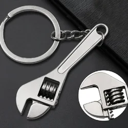 1pc Car Metal Wrench Style Key Chain Creative Fashion Silver Compact  Metal Zinc Alloy Key Ring Keychain NEW