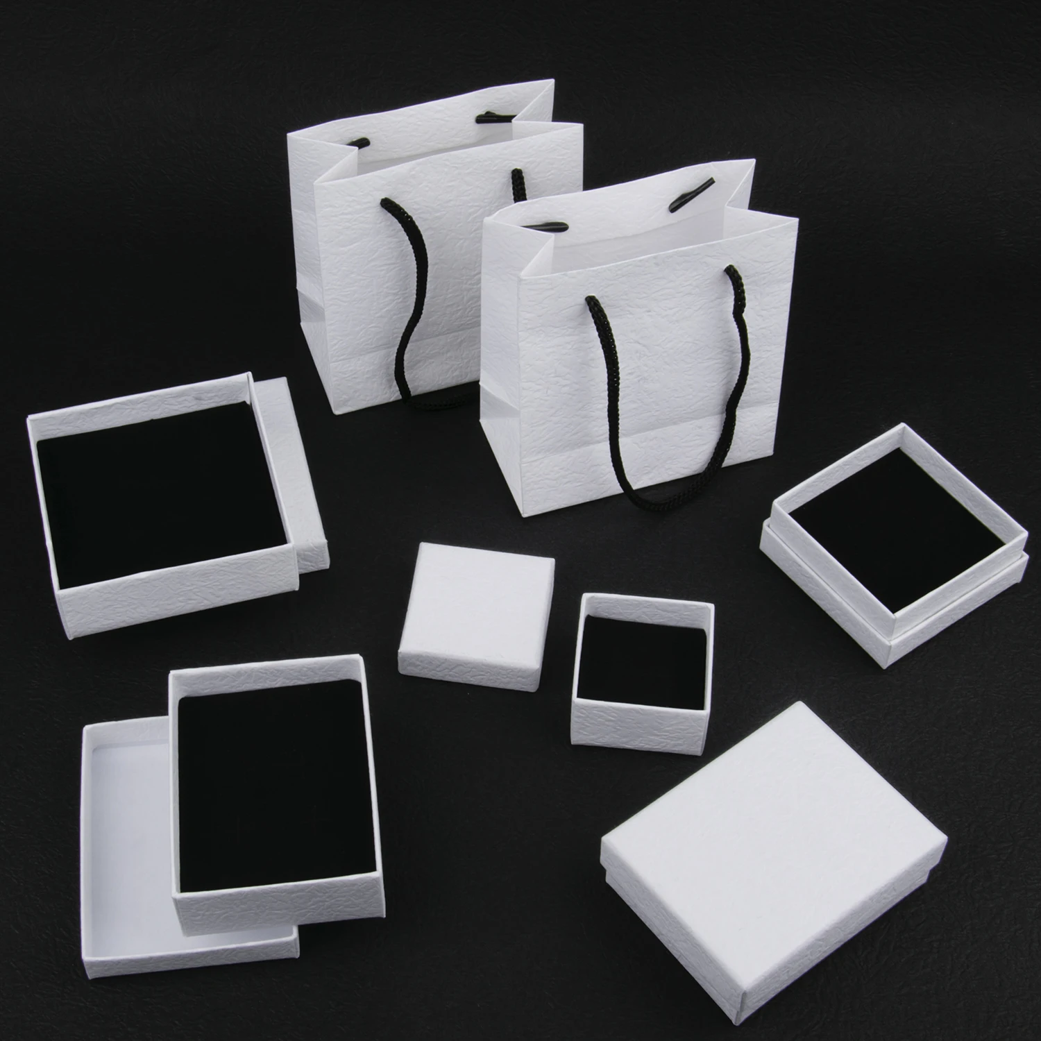 1pcs White Paper Packages Cardboard Bracelet Boxes Rectangle Square Gifts Present Storage Display Storage Box For Jewelry