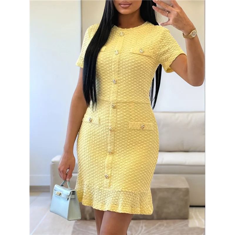 Vestido feminino manga curta elegante casamento coquetel bodycon midi vestidos rabo de peixe