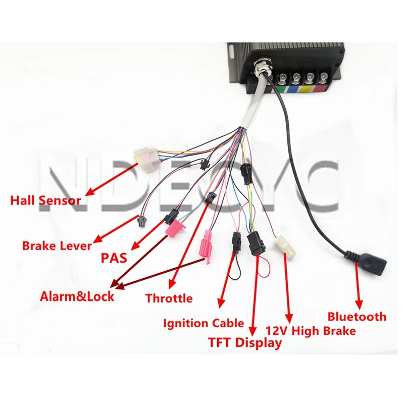 Sabvoton(MQCON) V2 60A Controller for 3000W Electric Bicycle E-Bike Motor with UKC1 Bluetooth