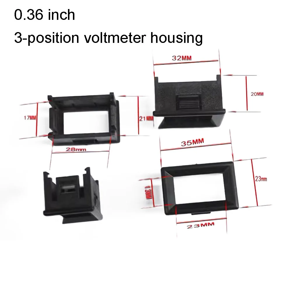 Mini LED Digital Voltmeter 0.36 Inch LED Digital 2-line DC Voltage Table Red Blue Green DC4.5-30V Power Voltmeter Tester