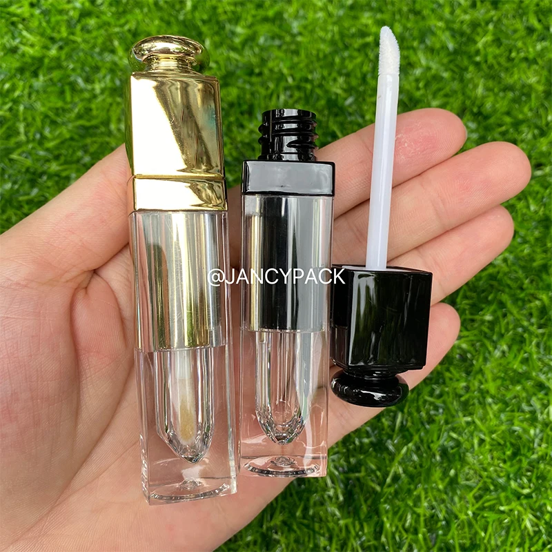 

4ml Cosmetic Packaging Container Wholesale Empty Lip Gloss Tube Plastic Body Lip Glaze Bottle Lip Balm Tubes Custom Logo