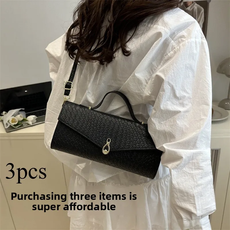 

3 шт. Модная универсальная новая персонализированная маленькая квадратная сумка с повседневным дизайном, высококачественным и однотонным стилем через плечо