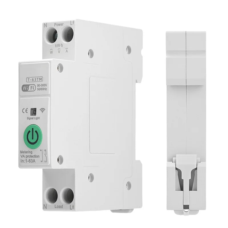 

ABWZ-AC90-300V Wifi Smart Circuit Breaker Over Current Under Voltage Protection Power Metering Wireless Remote Control Switch