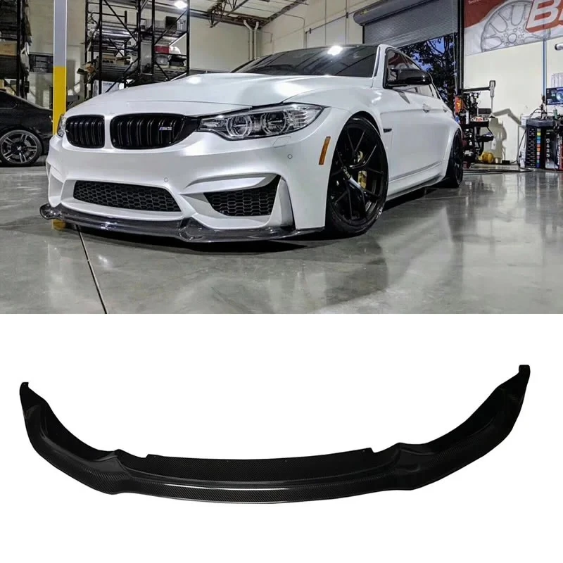 

For Bmw F80 F82 M3 M4 v Styling High Quality Dry Carbon Fiber Front Bumper Lip Diffuser Spoiler Car Body Kit 2014up