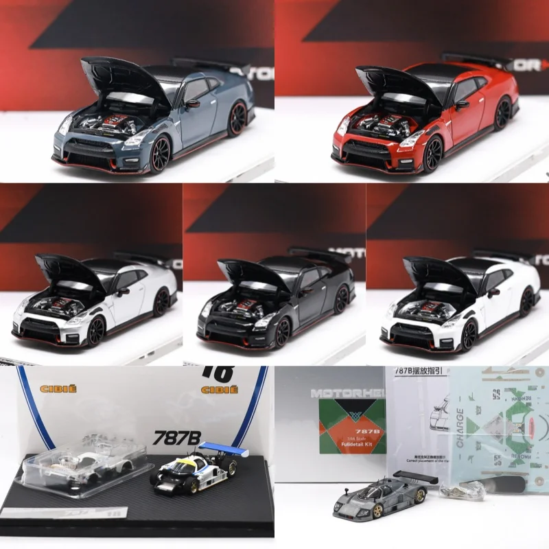 Motorhelix 1:64 (R35) Special Edition 2022 /787B White Blue 18#/RAW Metal Alloy Vehicle Collectible Car Model