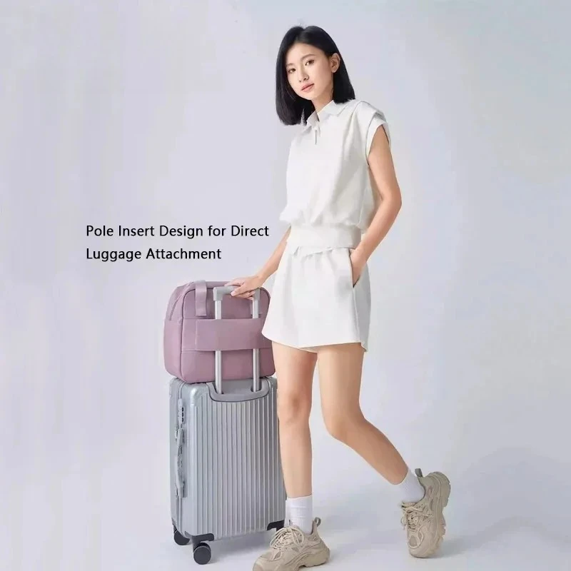 

Fouvor Women Large Capacity Travel Bag Portable Fitness Gym Bag 2026 New Carry on Handbag Luggage Bag for Business Trip 3062-01