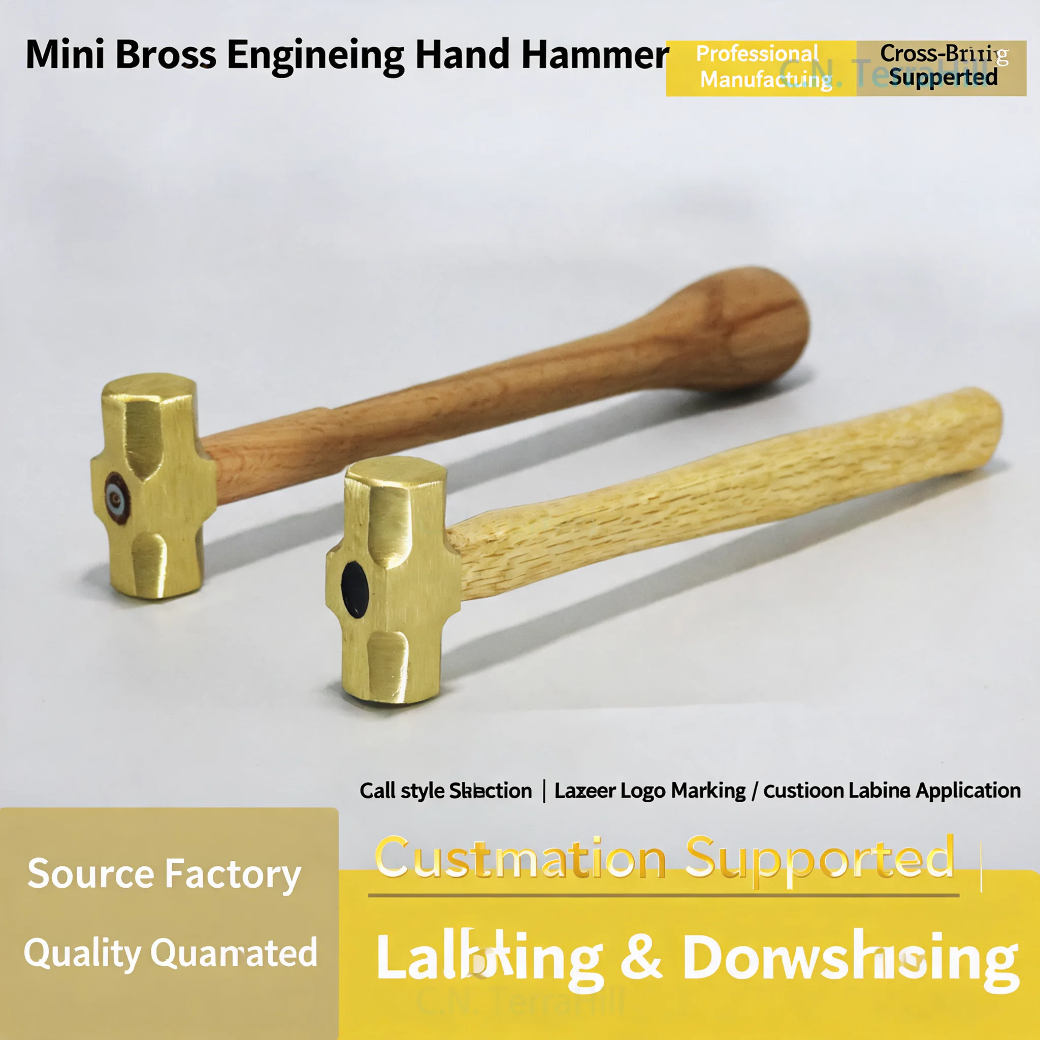 Mini Copper Hammer with Wooden Handle for Jewelry Polishing and Metal Craft, Multipurpose Manual Hammer Tool