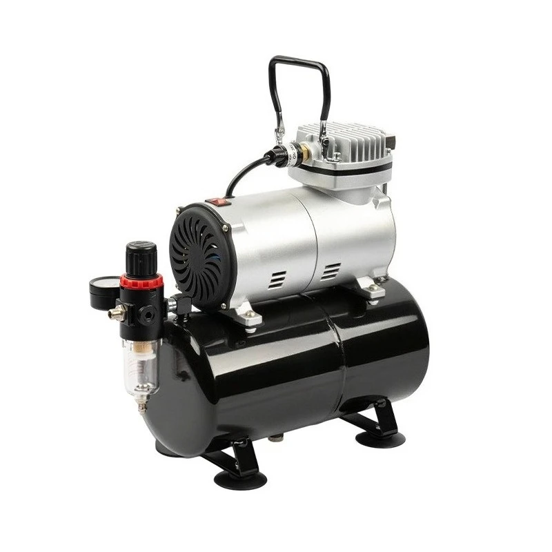 Oil-Free Mini Air Compressor Quiet Portable Household Dental Tattoo Spray Airbrush Pump Low Noise Auto On/Off Pressure Regulator