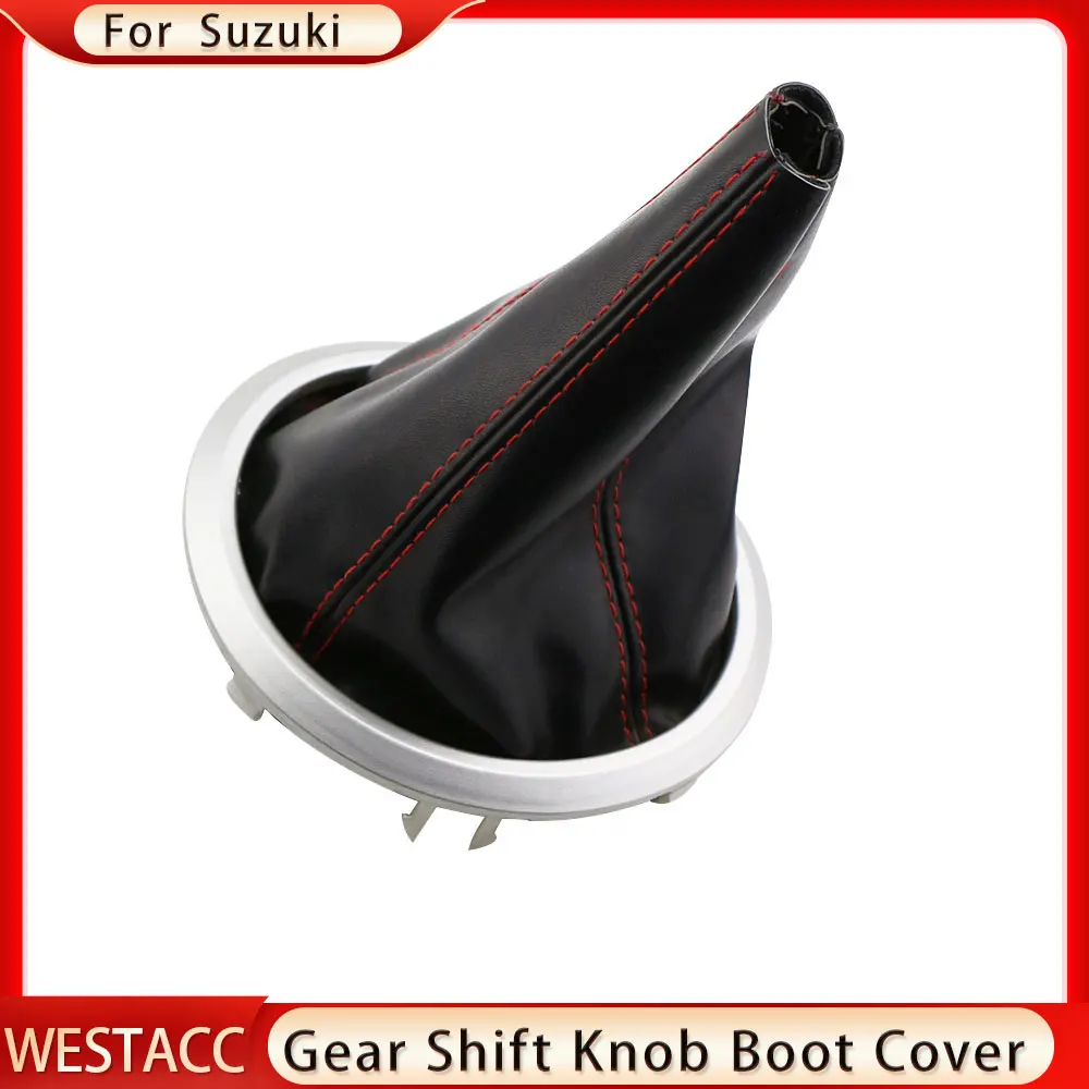 Car Gear Shift Knob Boot Gaiter Dust Cover Collar for Suzuki Swift SX4 Alto MK2 2005 2006 2007 2008 2009 2010 MT Accessories