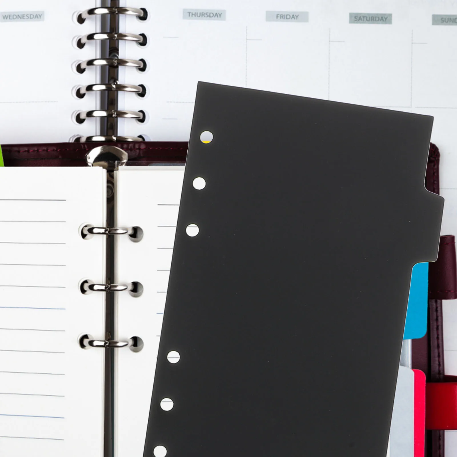 แผ่นแบ่งหมวดหมู่พลาสติก 18 แผ่น พร้อมแถบเขียนได้ สำหรับแฟ้ม สมุดโน้ตแบบถอดได้ จัดระเบียบเอกสาร