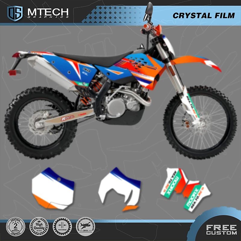 

DSMTECH Motorcycle Graphics Background Decals Stickers Kits For KTM SX SXF 2007-2010 EXC EXCF 125 250 300 450 2008-2011 009