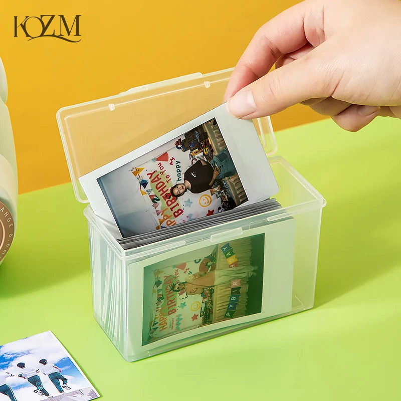 

1 шт., прозрачная пластиковая коробка для хранения фотокарт