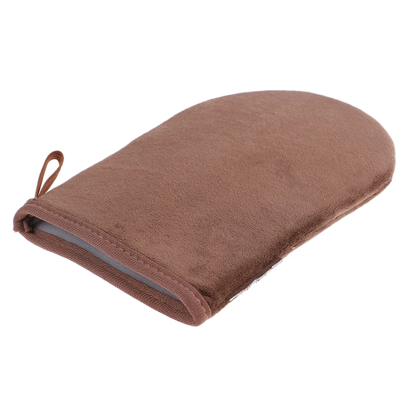 قفازات تسمير البشرة باللون البني القابلة لإعادة الاستخدام، قفاز كريم لوشن موس لتنظيف الجسم #3