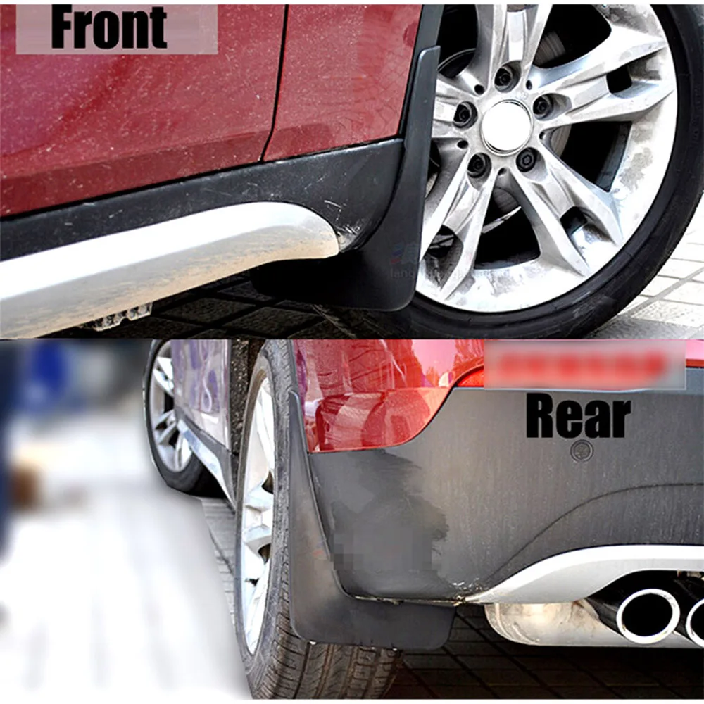 4pcs สําหรับ BMW X1 E84 2010-2015 Mud Flaps Mudflaps Splash Guards FLAP Mudguards Protector 2011 2012 2013 2014 รถอุปกรณ์เสริม