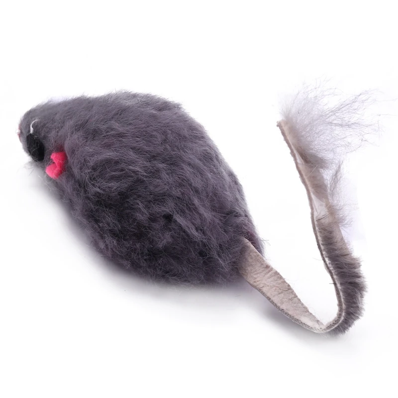 Real Rabbit Fur Mice Cat Toys Pet Toy Children\'s Toys 12-Pack