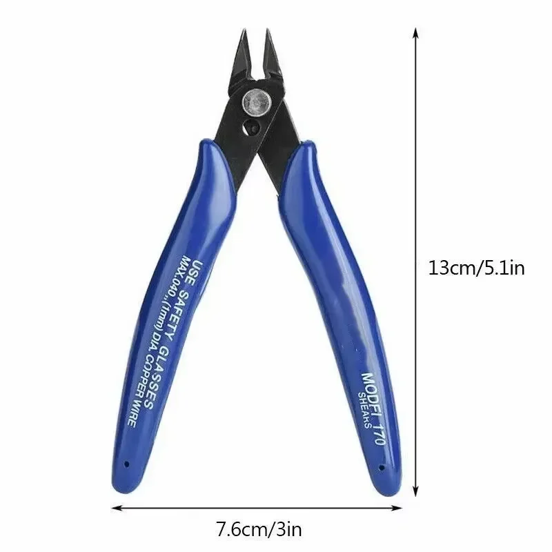 RC Pliers Carbon Steel Pliers Electrical Wire Cable Cutters Cutting Side Snips Flush Pliers Nipper Home Hand Tools Blue