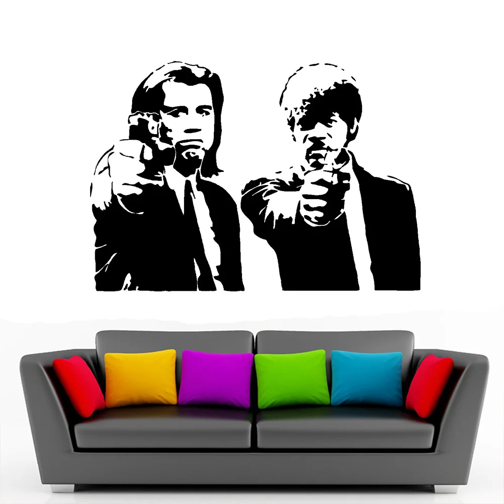 Banksy Pulp Fiction Wall Sticker Living Room Home Decor Bedroom Decoration Modern Decal