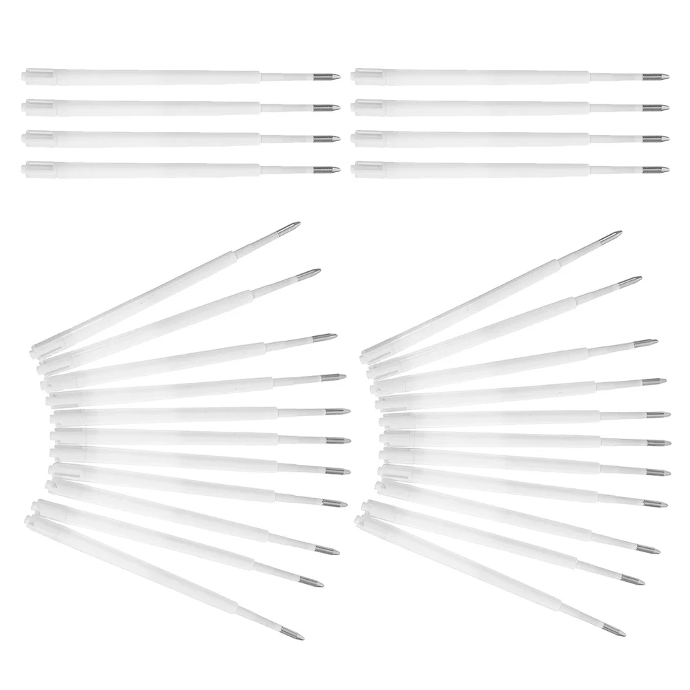 50 قطعة من أقلام حبر جاف قابلة لإعادة تعبئة كتابة سلسة ومتوافقة مع أقلام قابلة للسحب للوازم المدرسية المكتبية #4