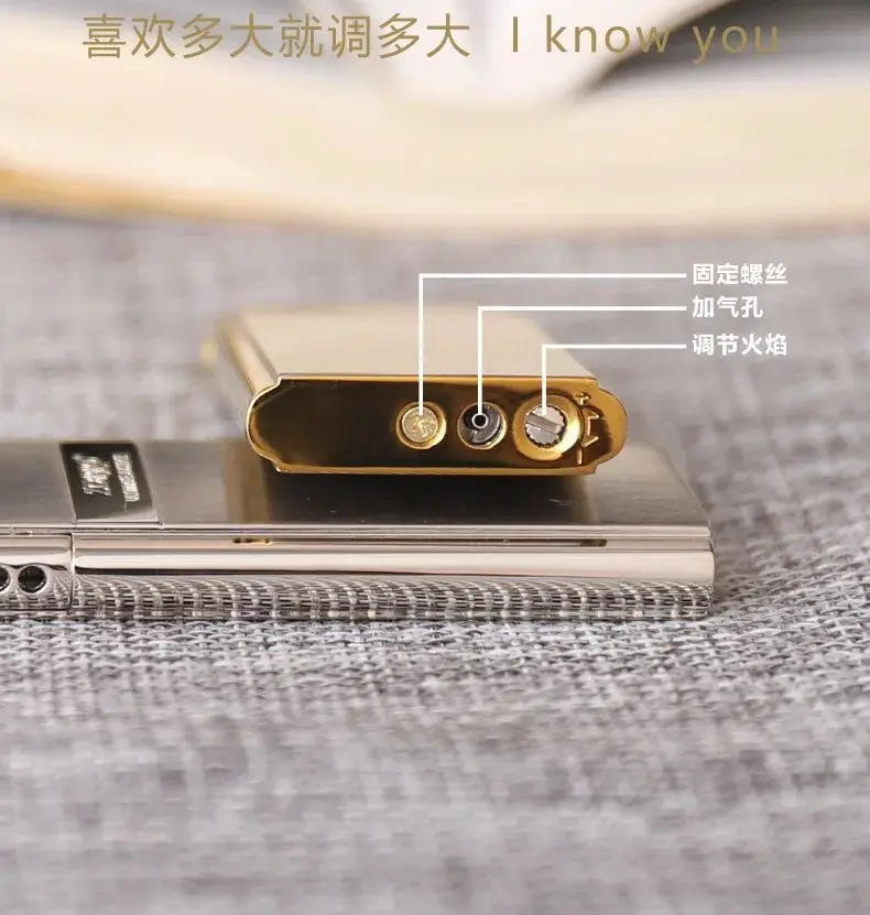 Authentic Silver Brushed Ultra-Thin 8mm Zinc Alloy Gas Electronic Lighter Portable & Stylish Business Accessory for Cigarette view 5