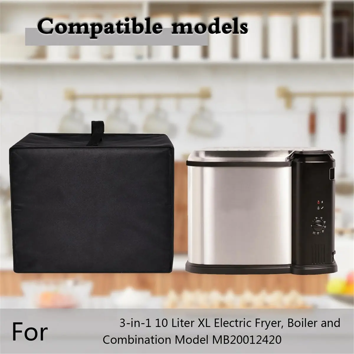 DT81 Heavy Duty Deep Fryer Cover Heat-Resistant Waterproof Dust Protective Electric Fryer Case for Masterbuilt 3 Fryer